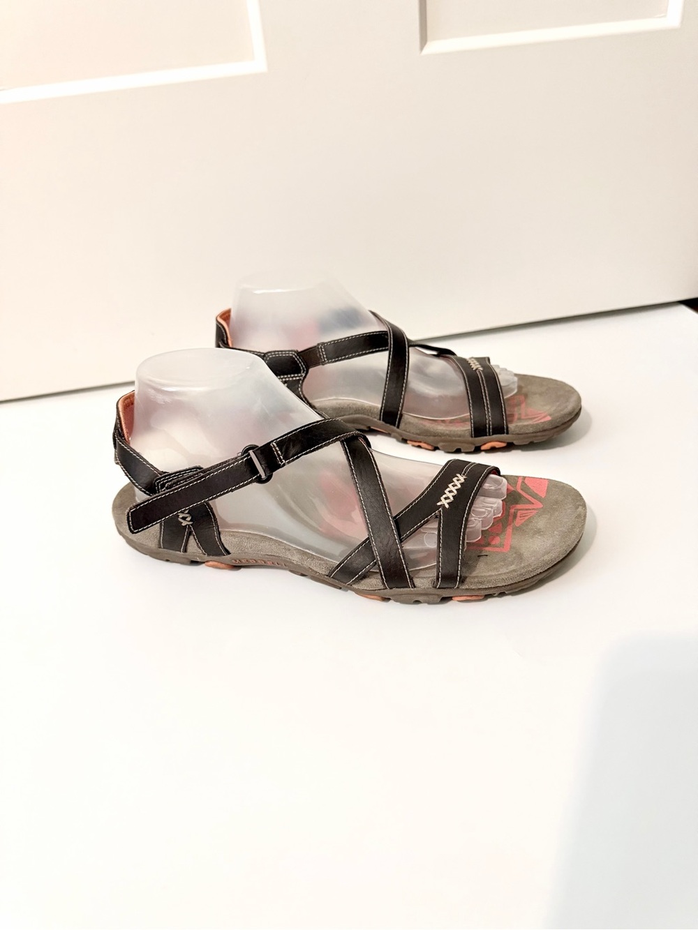 Merrell Women's Size 9 Sandspur Rose Leather Hiking Sport Sandals Cocoa Coral